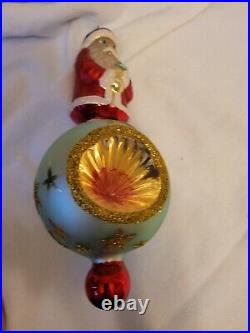 Christopher Radko Santa Reflector Glass Ornament