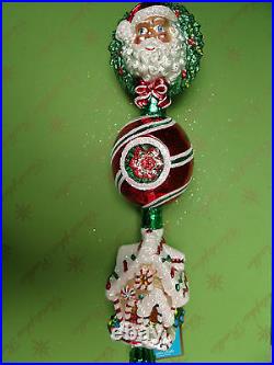 Christopher Radko Santa Sweet Final Tree Top Glass Ornament