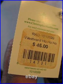 Christopher Radko Santa Through the Centuries Westward Ho Ho Ho America Ornament