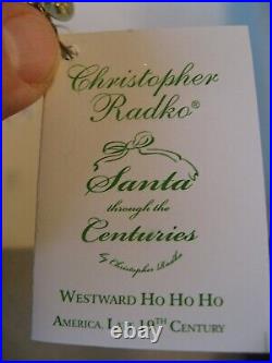 Christopher Radko Santa Through the Centuries Westward Ho Ho Ho America Ornament