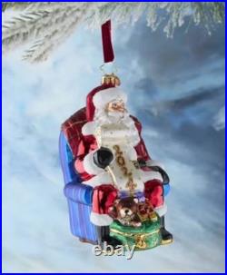 Christopher Radko Santa's 2024 Checklist Chair Brand New In Box