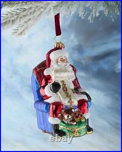 Christopher Radko Santa's 2024 Checklist Chair Brand New In Box