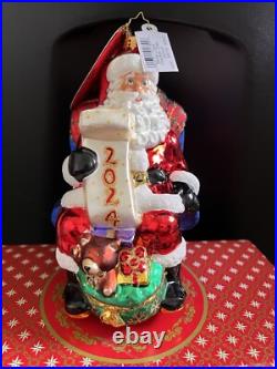 Christopher Radko Santa's 2024 Checklist Chair Brand New In Box