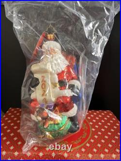 Christopher Radko Santa's 2024 Checklist Chair Brand New In Box