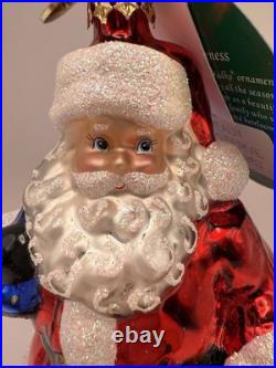 Christopher Radko Santa's Best Friend Glass Ornament 6 -Santa&Dog withbox+tag