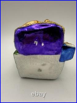 Christopher Radko Santa's Best Friends Glass Ornament 6 Santa withDog&Cat+Box