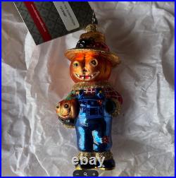 Christopher Radko Scary The Scarecrow Porcelain Halloween Ornament 1015497 New P