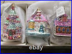 Christopher Radko, Set Of 3, Brand New, Numbered, In Package, Candy Lane Corner