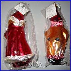 Christopher Radko Set SWEETHEARTS Boy & Girl Christmas Ornaments New NWT SEALED