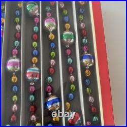 Christopher Radko Shiny Brite Design Christmas Glass Confetti Garland 7 Foot