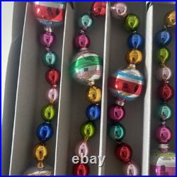 Christopher Radko Shiny Brite Design Christmas Glass Confetti Garland 7 Foot