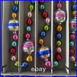 Christopher Radko Shiny Brite Design Christmas Glass Confetti Garland 7 Foot