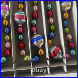 Christopher Radko Shiny Brite Design Christmas Glass Confetti Garland 7 Foot