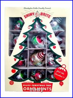 Christopher Radko Shiny Brite Jolly Santa Assortment Shapes #4015630