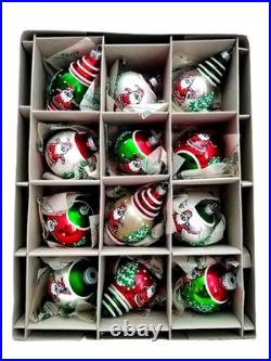 Christopher Radko Shiny Brite Jolly Santa Assortment Shapes #4015630