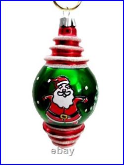 Christopher Radko Shiny Brite Jolly Santa Assortment Shapes #4015630