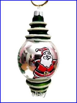 Christopher Radko Shiny Brite Jolly Santa Assortment Shapes #4015630