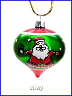 Christopher Radko Shiny Brite Jolly Santa Assortment Shapes #4015630