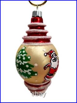 Christopher Radko Shiny Brite Jolly Santa Assortment Shapes #4015630