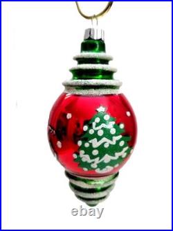 Christopher Radko Shiny Brite Jolly Santa Assortment Shapes #4015630