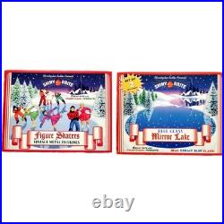 Christopher Radko Shiny Brite Sparkle Town Figure Skaters & Lake Set