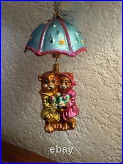 Christopher Radko Shower Me With Love 2002 Teddy Bears Umbrella Ornament Box