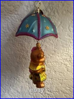 Christopher Radko Shower Me With Love 2002 Teddy Bears Umbrella Ornament Box
