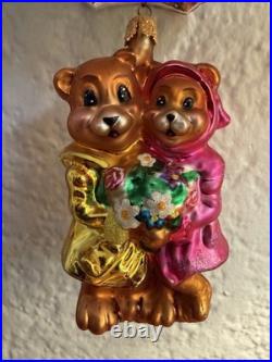 Christopher Radko Shower Me With Love 2002 Teddy Bears Umbrella Ornament Box