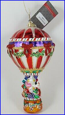 Christopher Radko Skyward Bound, Santa / Hot Air Balloon Ornament, c. 2010
