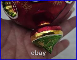 Christopher Radko Sleighride Supreme 7.5 Ornament Santa Snowglobe 2004
