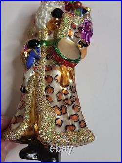 Christopher Radko Snow Beard Sparkle Lepoard Rare