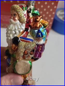 Christopher Radko Snow Beard Sparkle Lepoard Rare