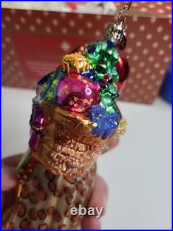 Christopher Radko Snow Beard Sparkle Lepoard Rare