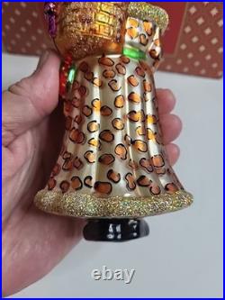 Christopher Radko Snow Beard Sparkle Lepoard Rare