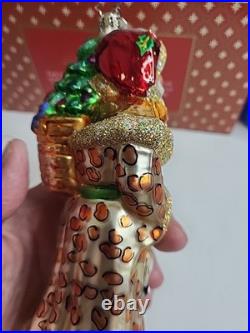 Christopher Radko Snow Beard Sparkle Lepoard Rare Christopher Radko Snow Beard Sparkle Lepoard Rare