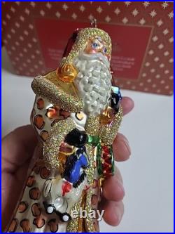 Christopher Radko Snow Beard Sparkle Lepoard Rare