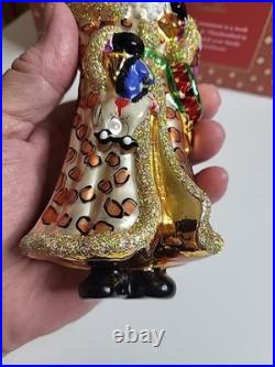 Christopher Radko Snow Beard Sparkle Lepoard Rare