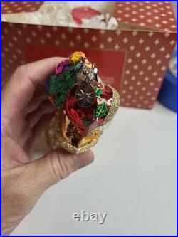 Christopher Radko Snow Beard Sparkle Lepoard Rare