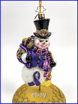 Christopher Radko Snow Swept Memories Alzheimer's Ornament Artist Signed MINT