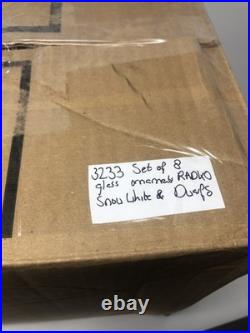 Christopher Radko Snow White & The Seven Dwarfs 8 Blown Glass Ornaments 1997