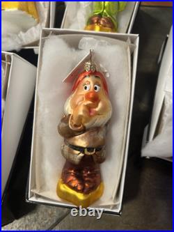 Christopher Radko Snow White and The Seven Dwarfs Ornament Set Of 8 Pieces