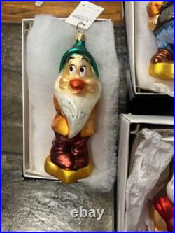 Christopher Radko Snow White and The Seven Dwarfs Ornament Set Of 8 Pieces
