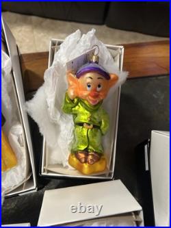 Christopher Radko Snow White and The Seven Dwarfs Ornament Set Of 8 Pieces