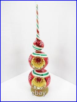 Christopher Radko Snowflake Finial 18.5 Boxed