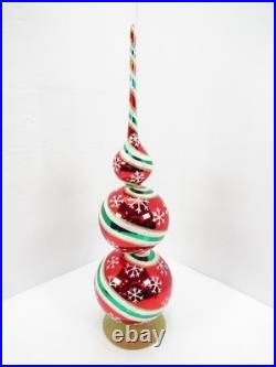 Christopher Radko Snowflake Finial 18.5 Boxed