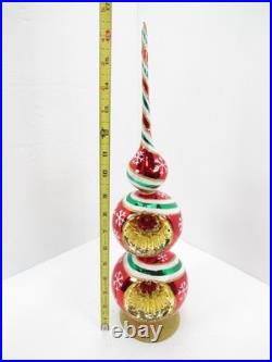 Christopher Radko Snowflake Finial 18.5 Boxed