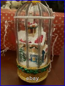 Christopher Radko Snowy Victorian Cage Ornament