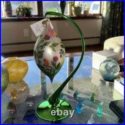 Christopher Radko Spring Fever 7 Ornament With 12 Green Glass Radko Stand