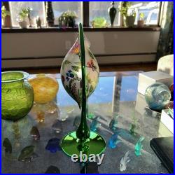 Christopher Radko Spring Fever 7 Ornament With 12 Green Glass Radko Stand