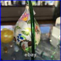 Christopher Radko Spring Fever 7 Ornament With 12 Green Glass Radko Stand